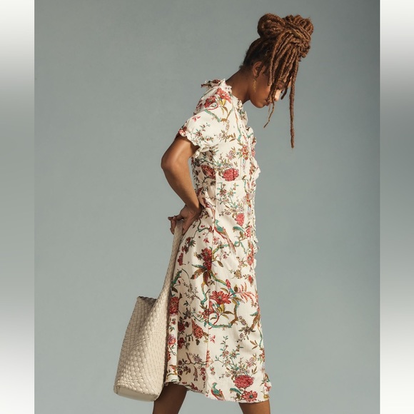 Anthropologie Pilcroe NWT ruffle collar button down dress size 2 - Picture 8 of 10